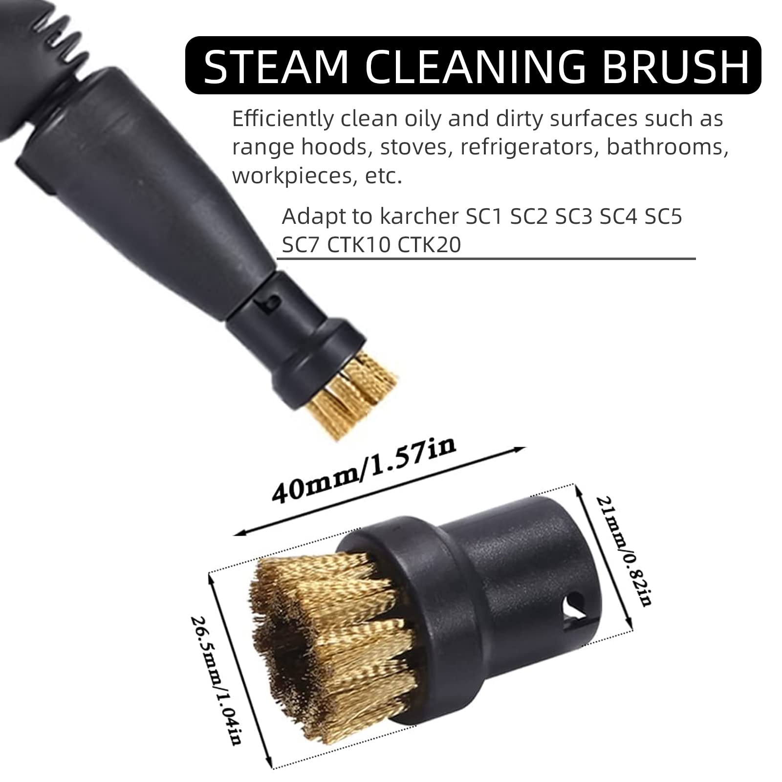 Set 4 Spazzole Per Pulitori A Vapore - Compatibile Con SC1, SC2, SC3, Ecc. - Foto 9