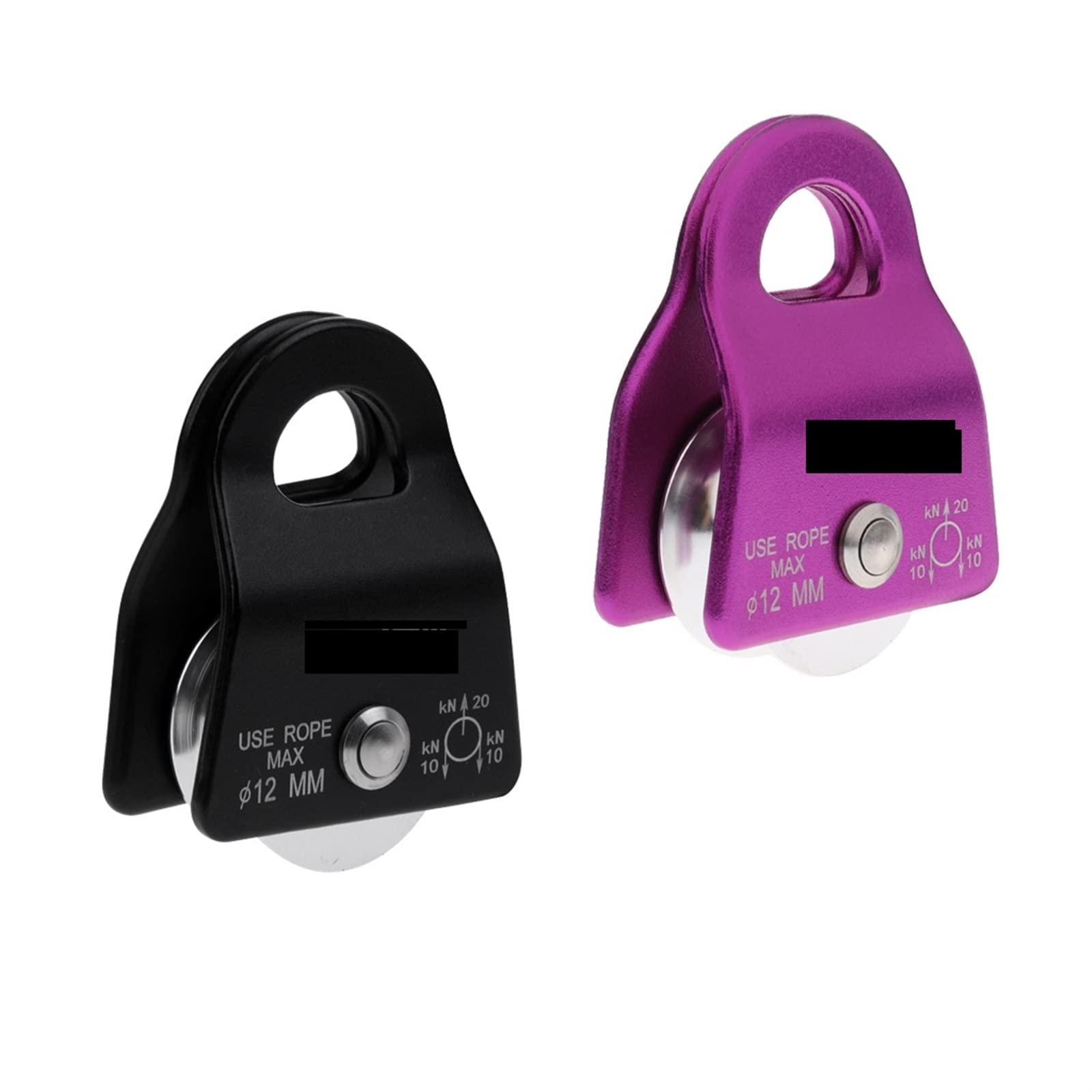 TRIONN Pulleys For Rope, Mobile Pulley For Rope Rock Climbing Caving Tree Rigging Gear