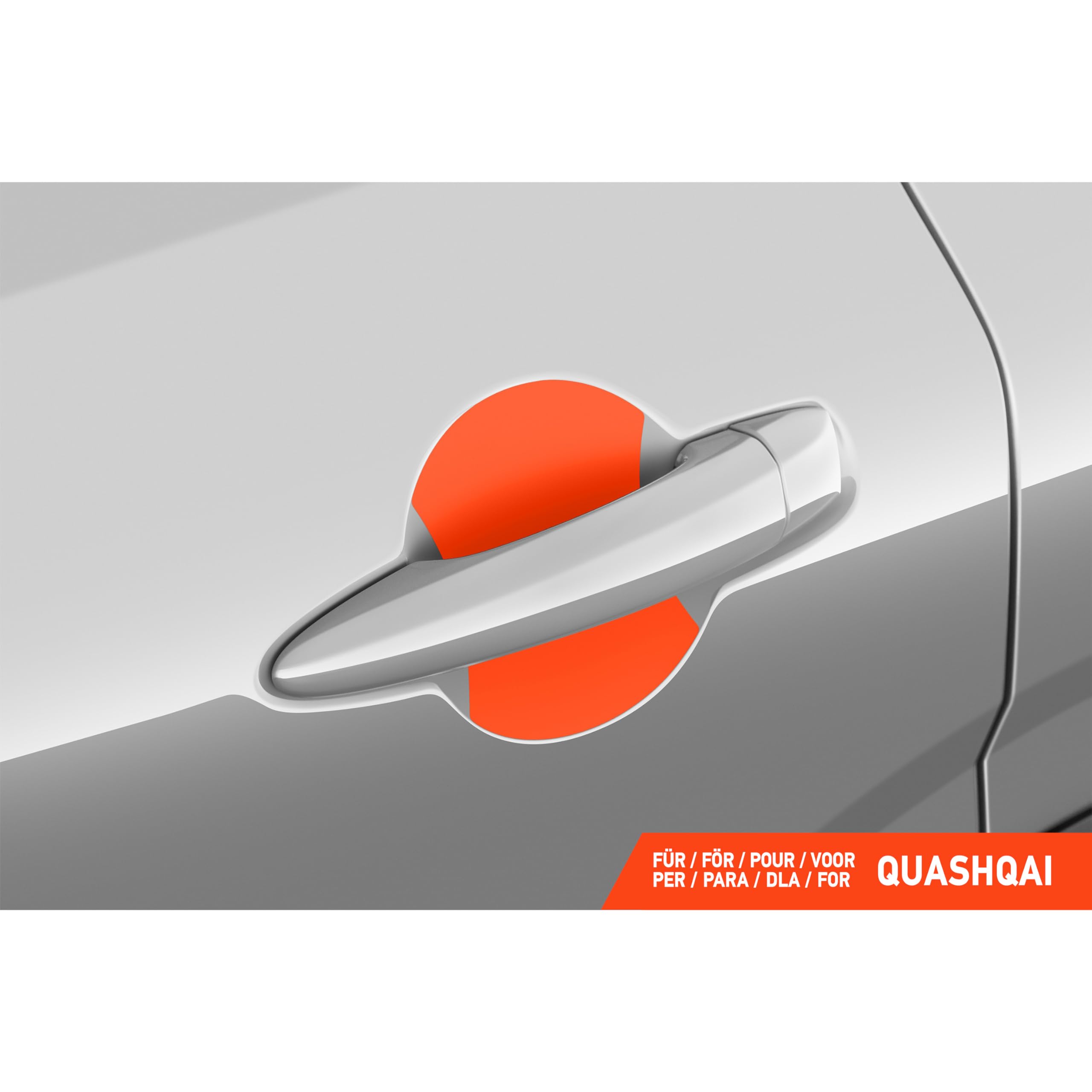 Luxshield folia ochronna na klamki kompatybilny z Nissan Qashqai 3 (III) J12 I 2021-2026 - ochrona przed zarysowaniami, folia ochronna na lakier – przezroczysta błyszcząca