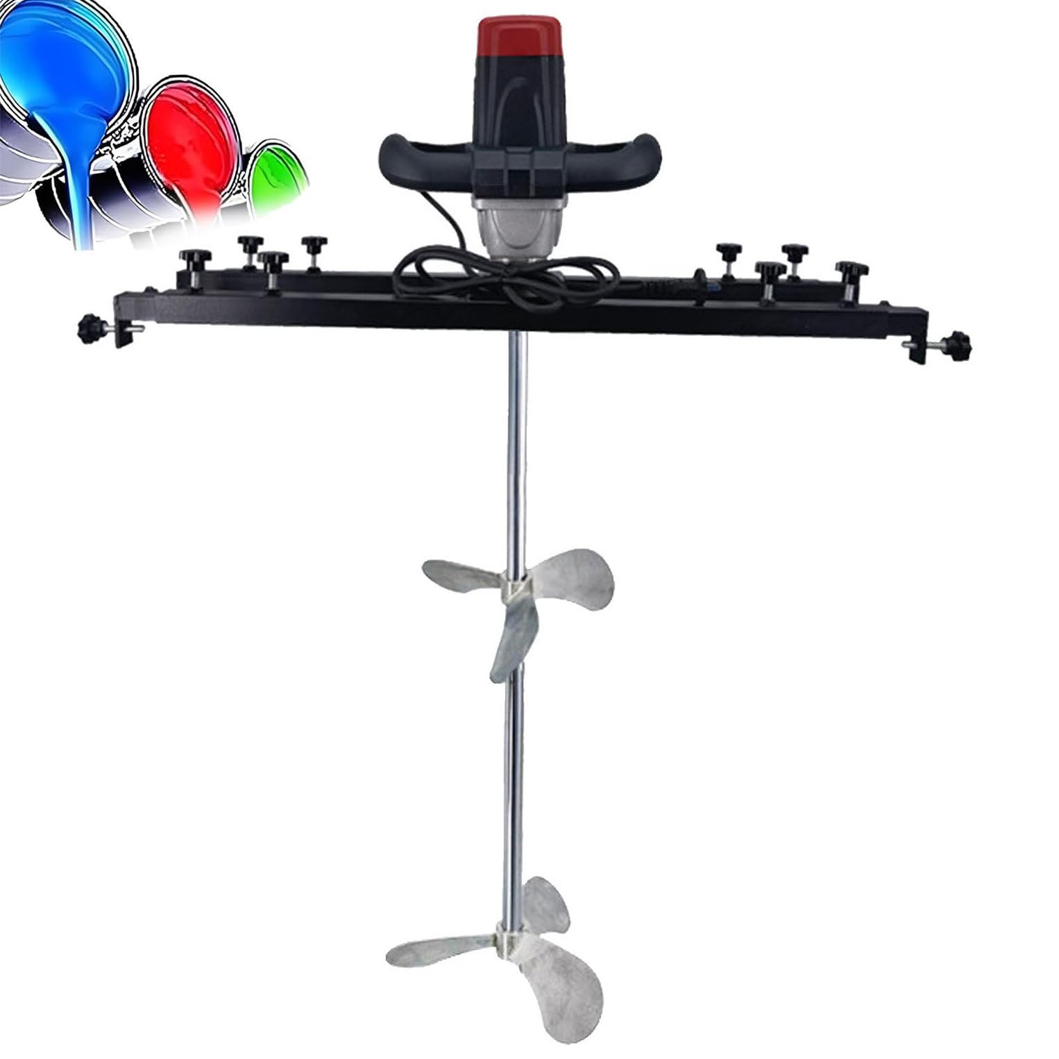 GmhXylophyte Ibc Agitator, 3000w Electric Tank Mixer Machine, Commercial Paint Stirring Machine With Support Hanger, 65-125cm Adjustable, For Ink Dissolver Agitator B.Three-LeafWheel