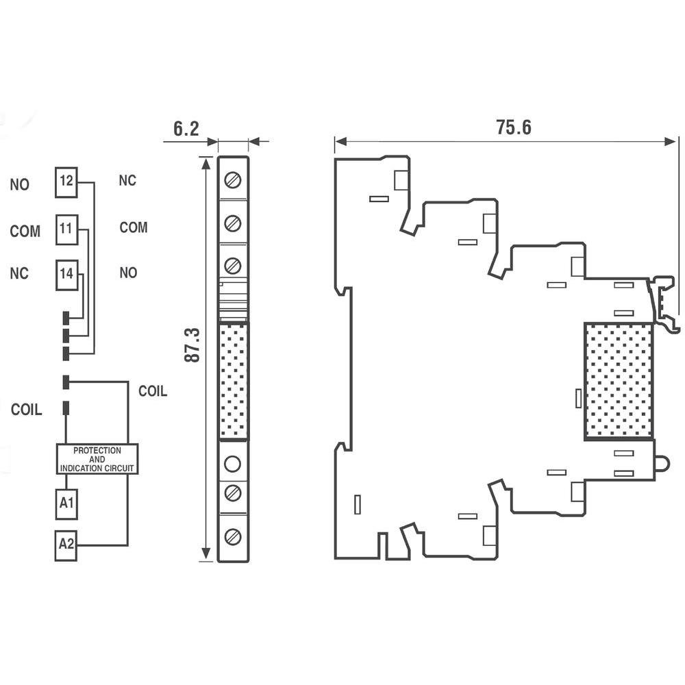 Finder Koppelrelais 6,2mm 1W 12VAC/DC 38.51.0.012.0060