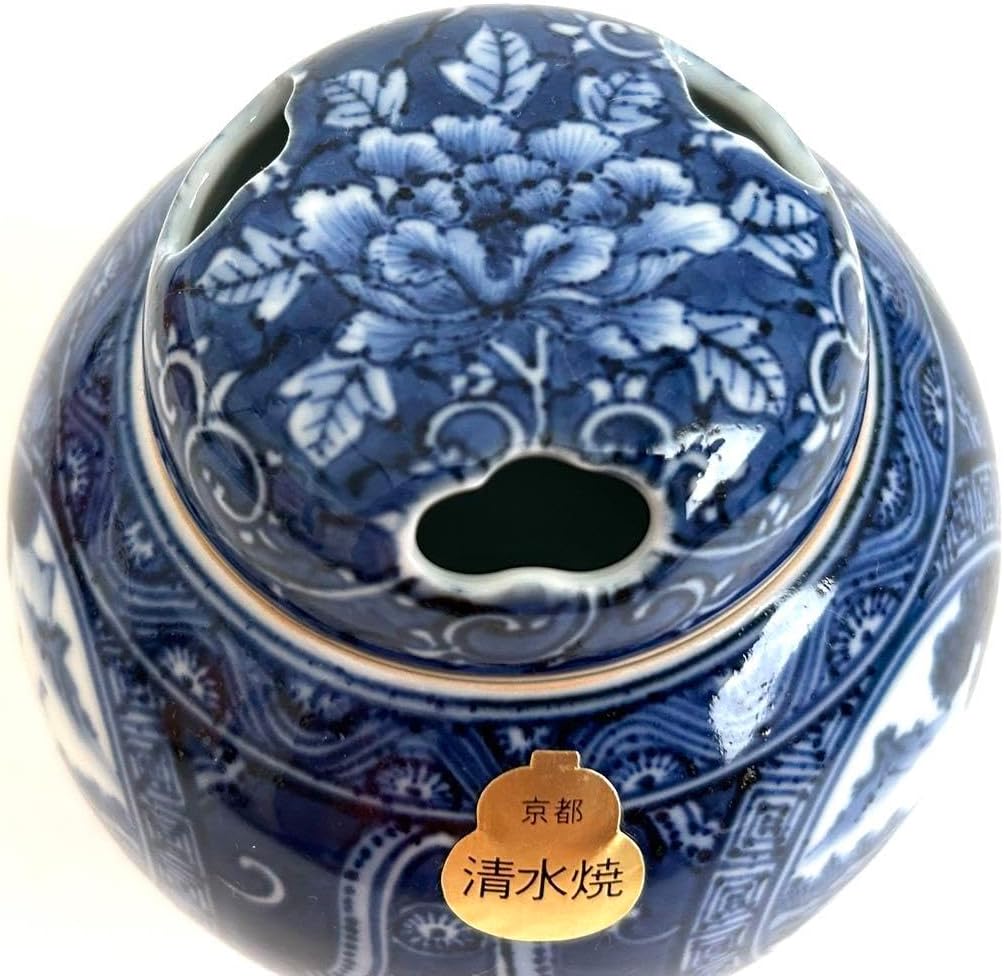 【未使用】京焼 清水焼 京都 香炉 染付け 平安 木箱入り 土山 松泉作 京焼 清水焼 京都 香炉 染付け 平安 木箱入り 土山 松泉作 ※海外