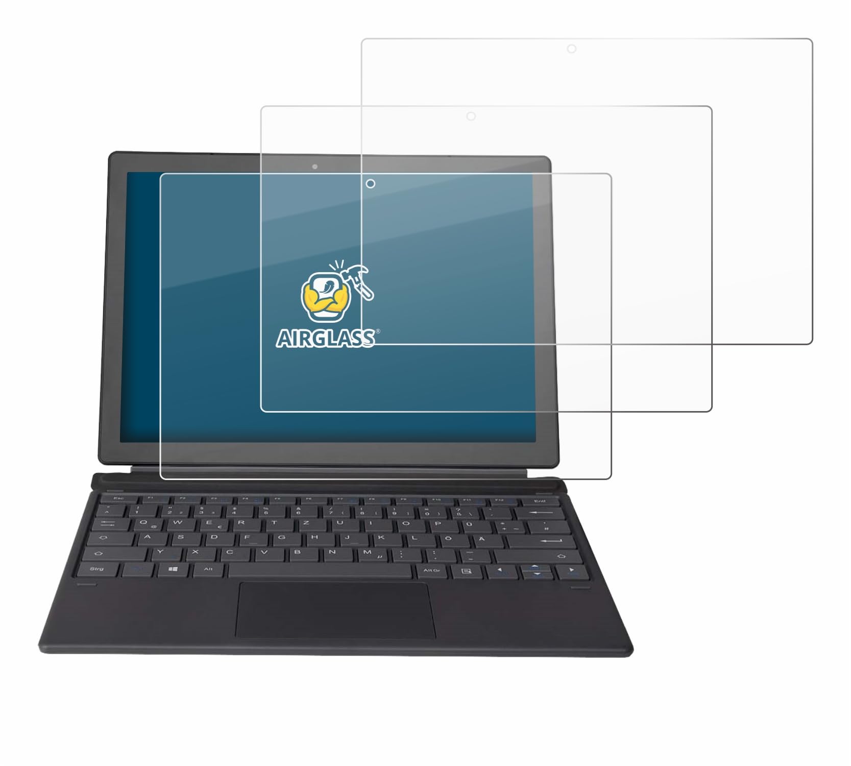 BROTECT (3 Stück Schutzglas für Wortmann Terra Pad 1262 Schutzfolie Made in Germany Panzer Folie Glas Displayschutz [ 9H, Anti-Fingerprint]