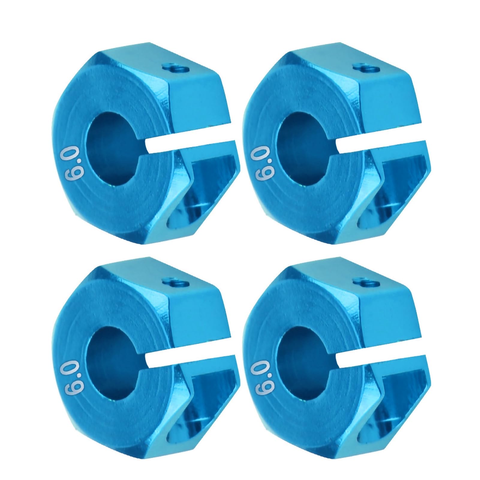 Juego De 12 Adaptadores Hexagonales De Aluminio Para Ruedas De RC 1/10 - 3 Grosores (5, 6 Y 7 Mm) Con Tornillos Y Pasadores, Evita Atascos Y Vibraciones
