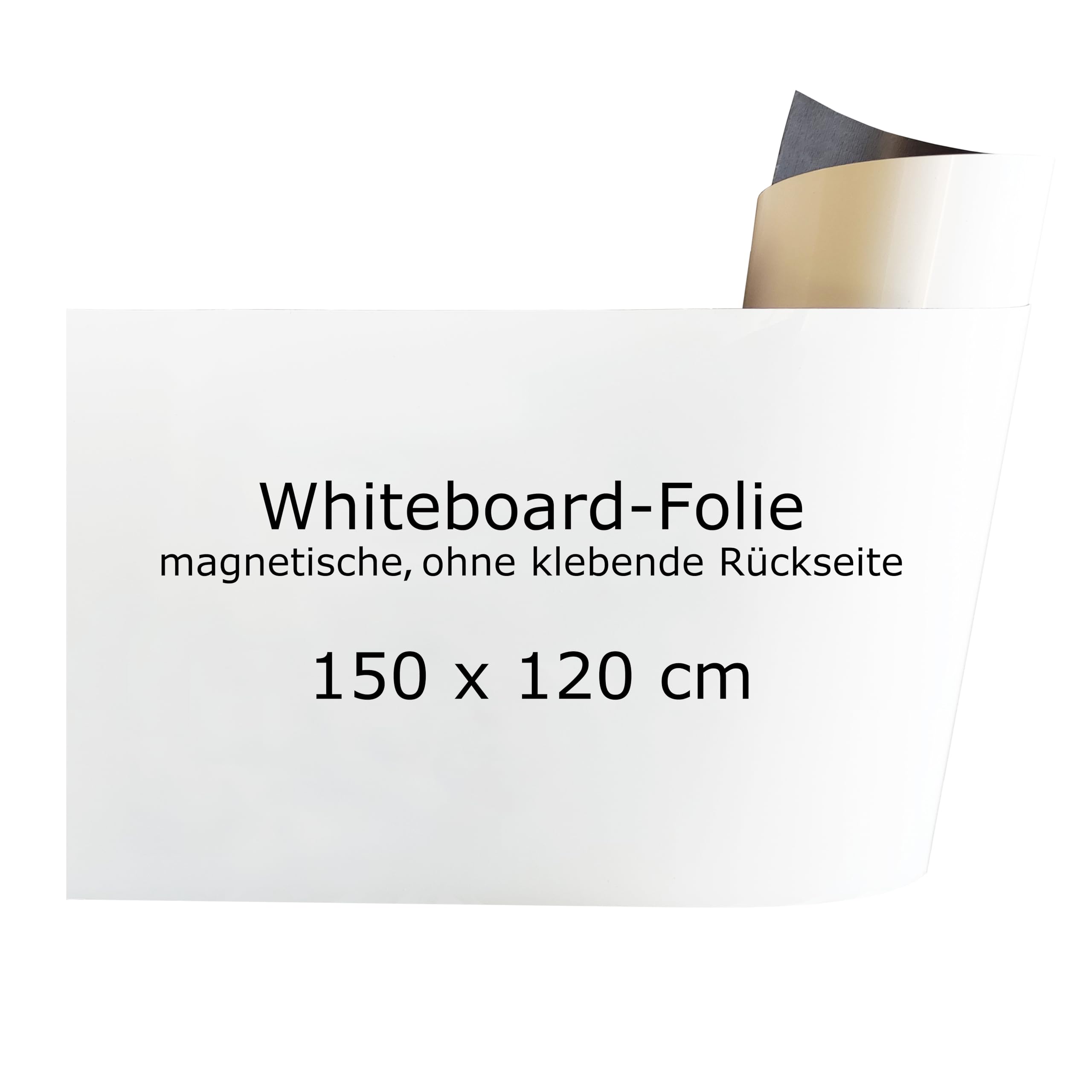 ESENG® Premium Magnetic Whiteboard Film with High-Gloss Surface – Easy to Write On and Erase, Magnetic, Non-Adhesive Back, and Customizable to Any Size (150 x 120cm)