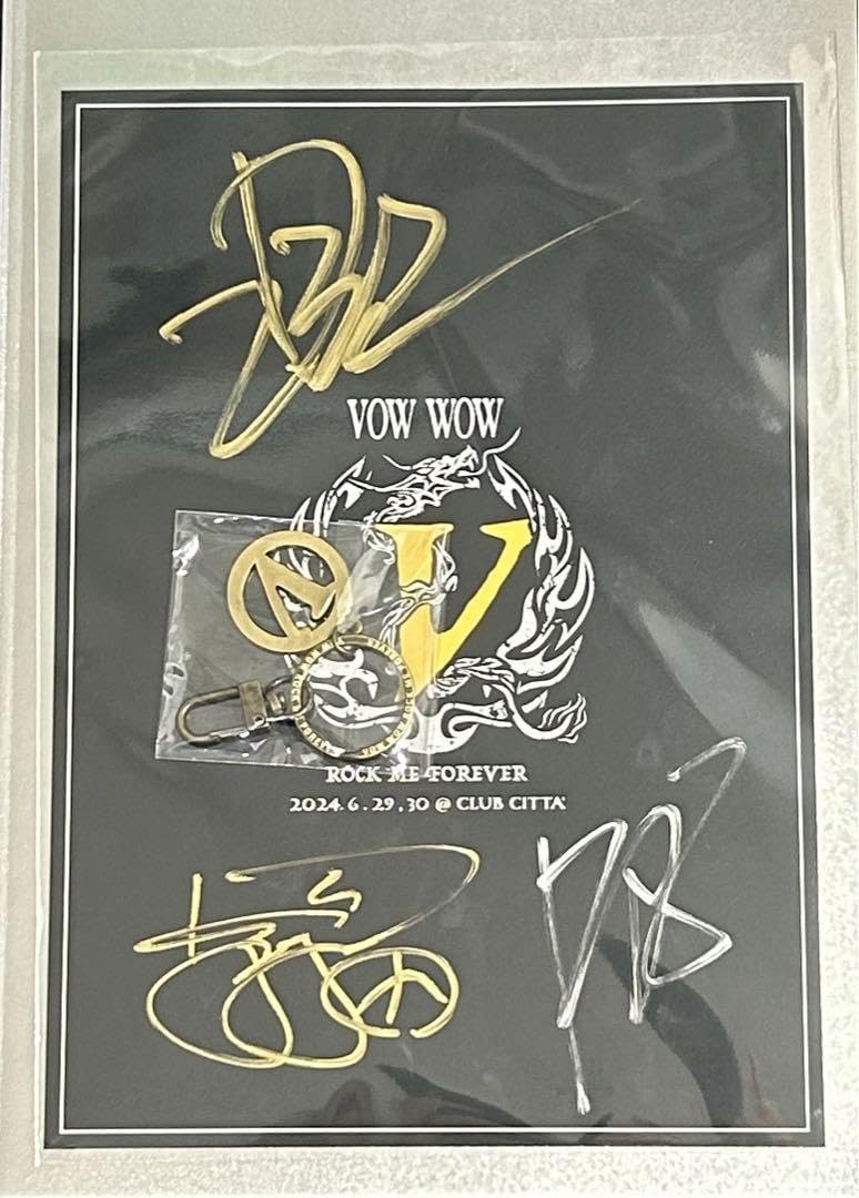 VOW WOW ヴァウワウ メンバー5名 直筆 サイン色紙