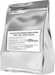 Mais Nutrition Colágeno Hidrolisado Puro, Sabor Neutro, 1 Kg, Refil em Pó, Suplemento Alimentar Colageno