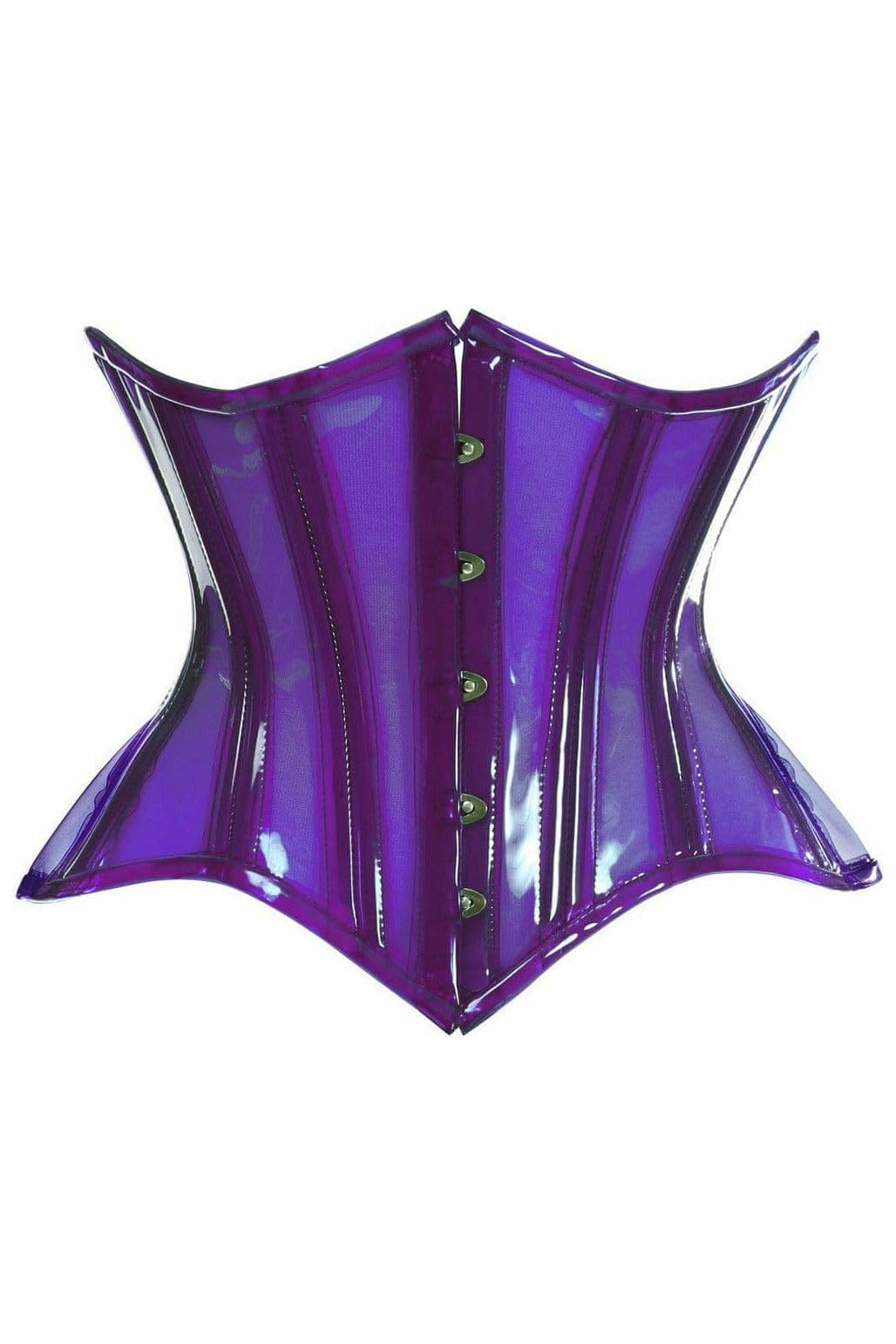 Daisy Corsets Women's Purple Clear Curvy Underbust Waist Cincher Corset, Medium