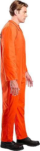 Miniatura 4 de Forum Novelties, disfraz de prisionero Jailbird para hombre, adulto., Estándar, Anaranjado