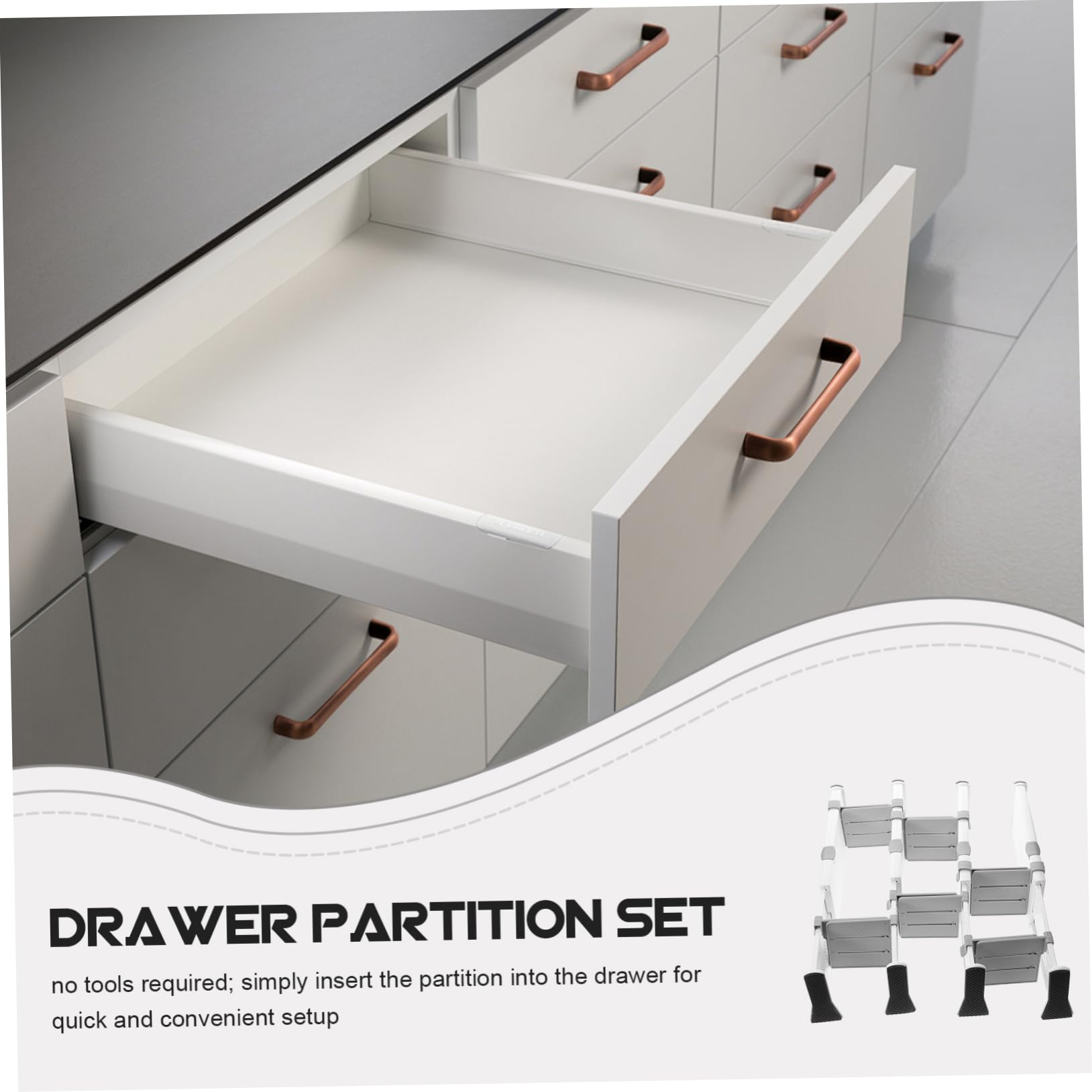 SHINEOFI Separadores Ajustables Para Organizadores De Ropa y Utensilios Para Dormitorio Cocina y Oficina Juego De Divisores Expandibles Para Almacenamiento