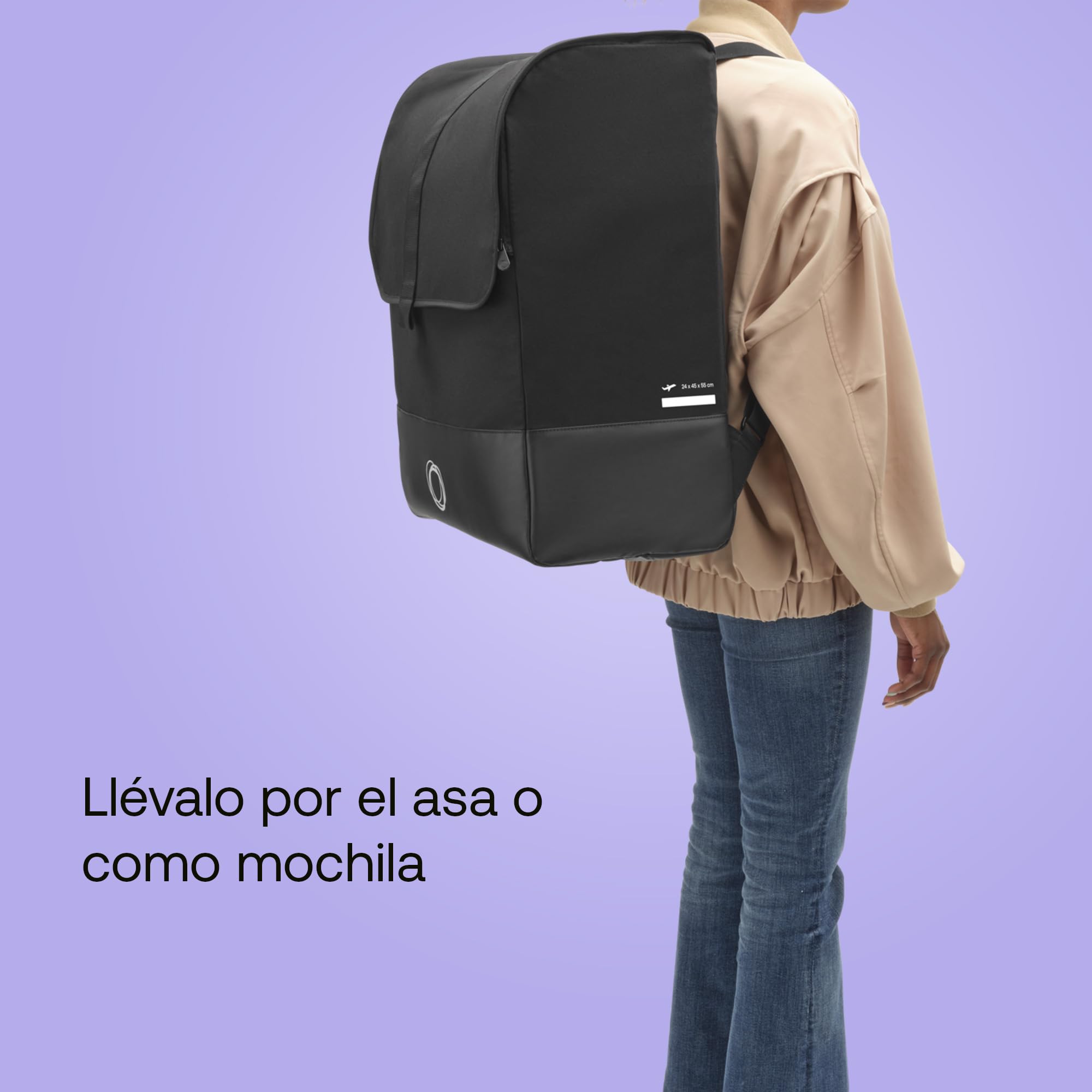 Bugaboo Bolsa de Transporte para Carrito Butterfly, Compatible con IATA para la Cabina del avión, Resistente, fácil de Transportar, Espacio Extra para Guardar Accesorios del bebé y Base Acolchada
