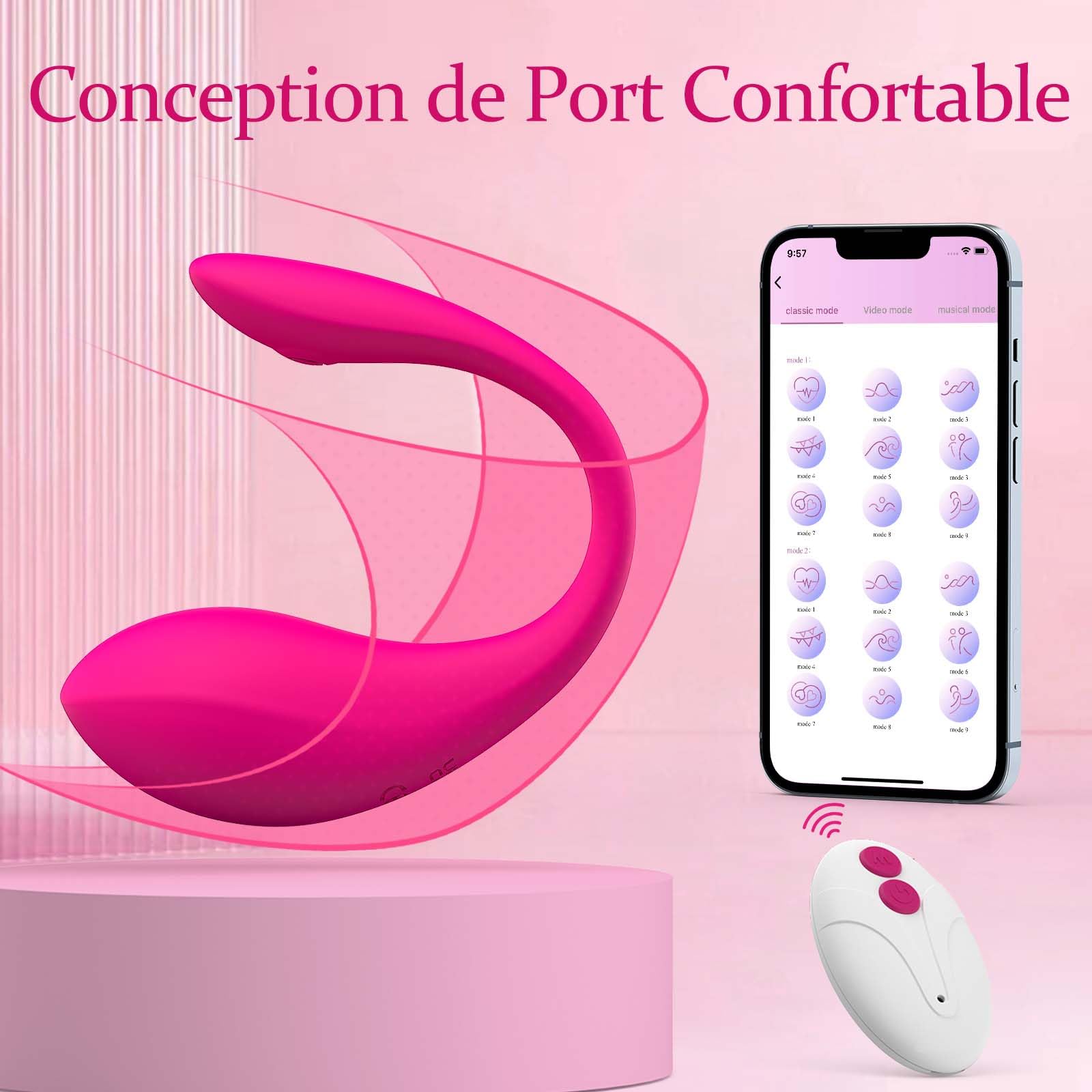 Vibratoreper Donna Wireless Uovo Vibrante Telecomandato Sex toys, App Ovetto Vibrante Donna Vibratori Portatili Stimolatore Clitoride Femminile Bullet G Spot Toys Sessuali per Mutandine Vibranti