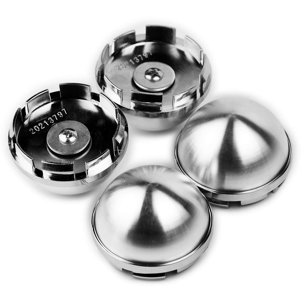 Rhinotuning 4 x 61 mm uniwersalne srebrne osłony na piasty aluminiowe do felg, osłona felg, ogólne części samochodowe