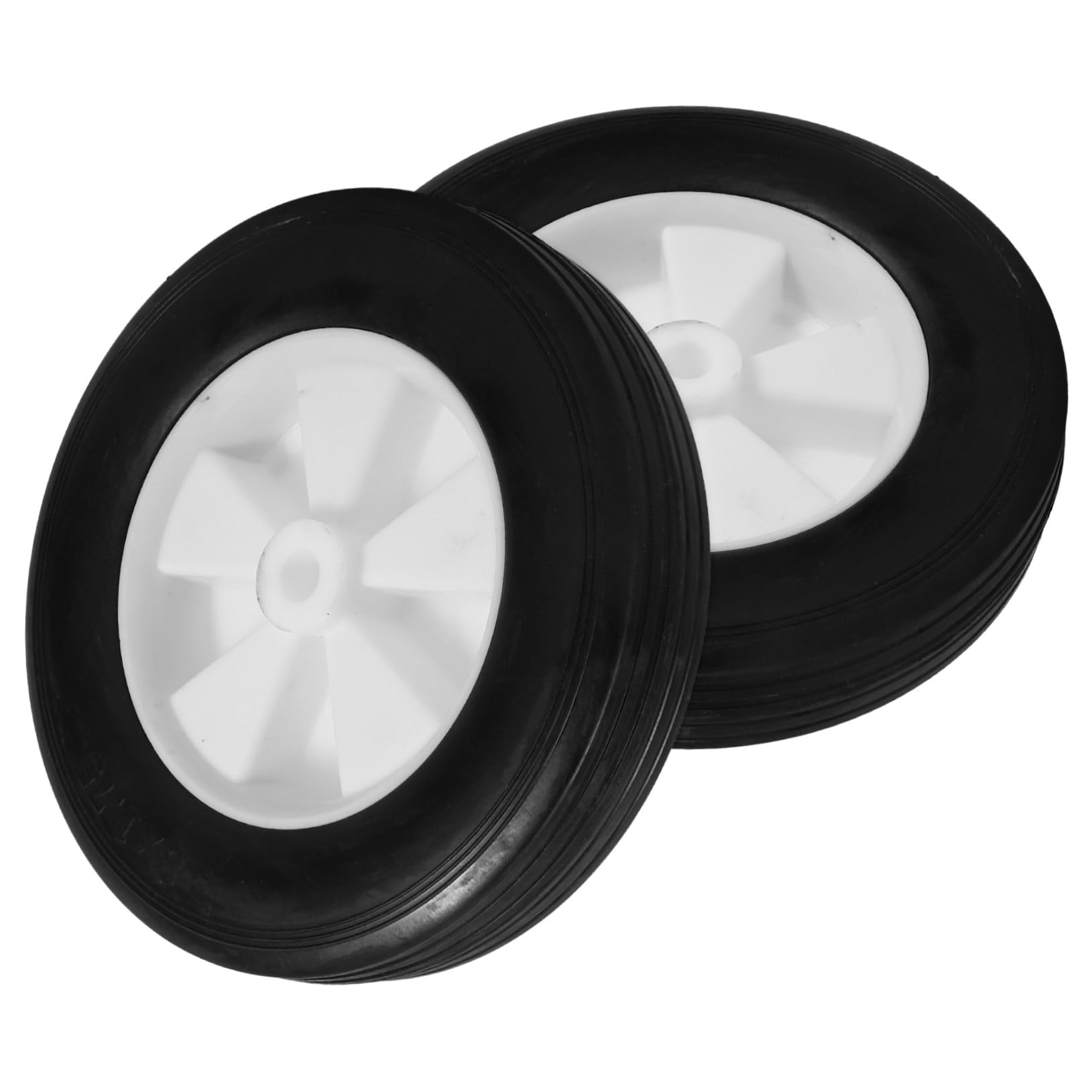 Ruedas Macizas de Goma para Cortacésped, 2 Piezas, 13, 5 Mm | Pp, Resistentes al Desgaste, Instalación Sencilla, Recambio para Máquina de Jardinería