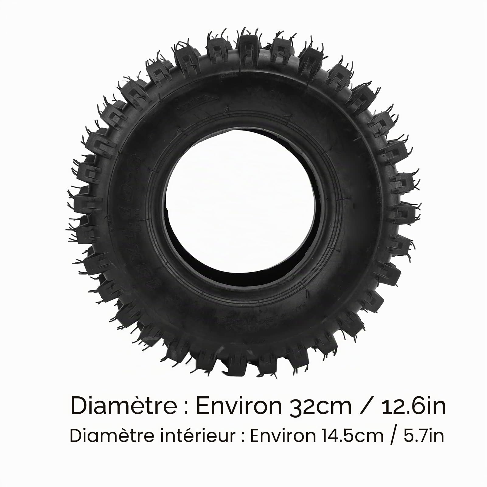 Alomejor Pneus de Karts électriques 13x4.10-6 en Caoutchouc Solide Antidéflagrant Amortissement ATV Karts Pneu de Remplacement Mini 47cc 49cc Pneu de Moto de Neige Accessoires pour vélos électriques
