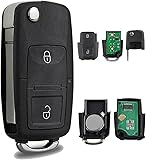 433MHZ 2 Tasten von VW MK4 MK5 Golf Polo Volkswagen Transporter T4 T5 Schlüssel für Skoda Fabia Octavia Seat Leon Key Fob ID48Chip 1J0959753AG