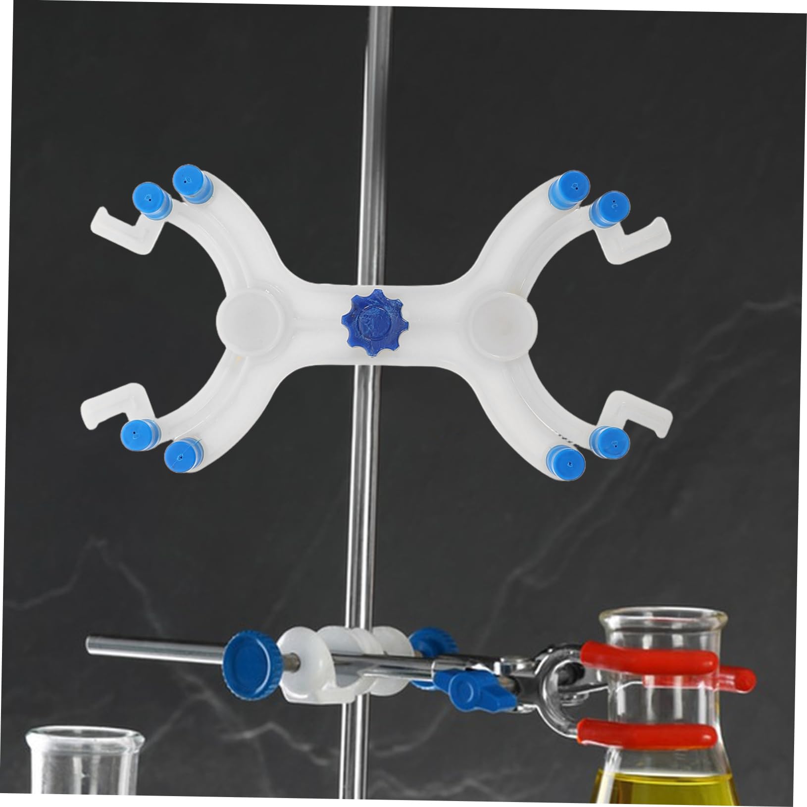 Pinza Regolabile Plastica Per Burette e Becher Clip Butterfly Doppia Per Supporto Laboratorio Accessorio Versatile Per Esperimenti Chimici