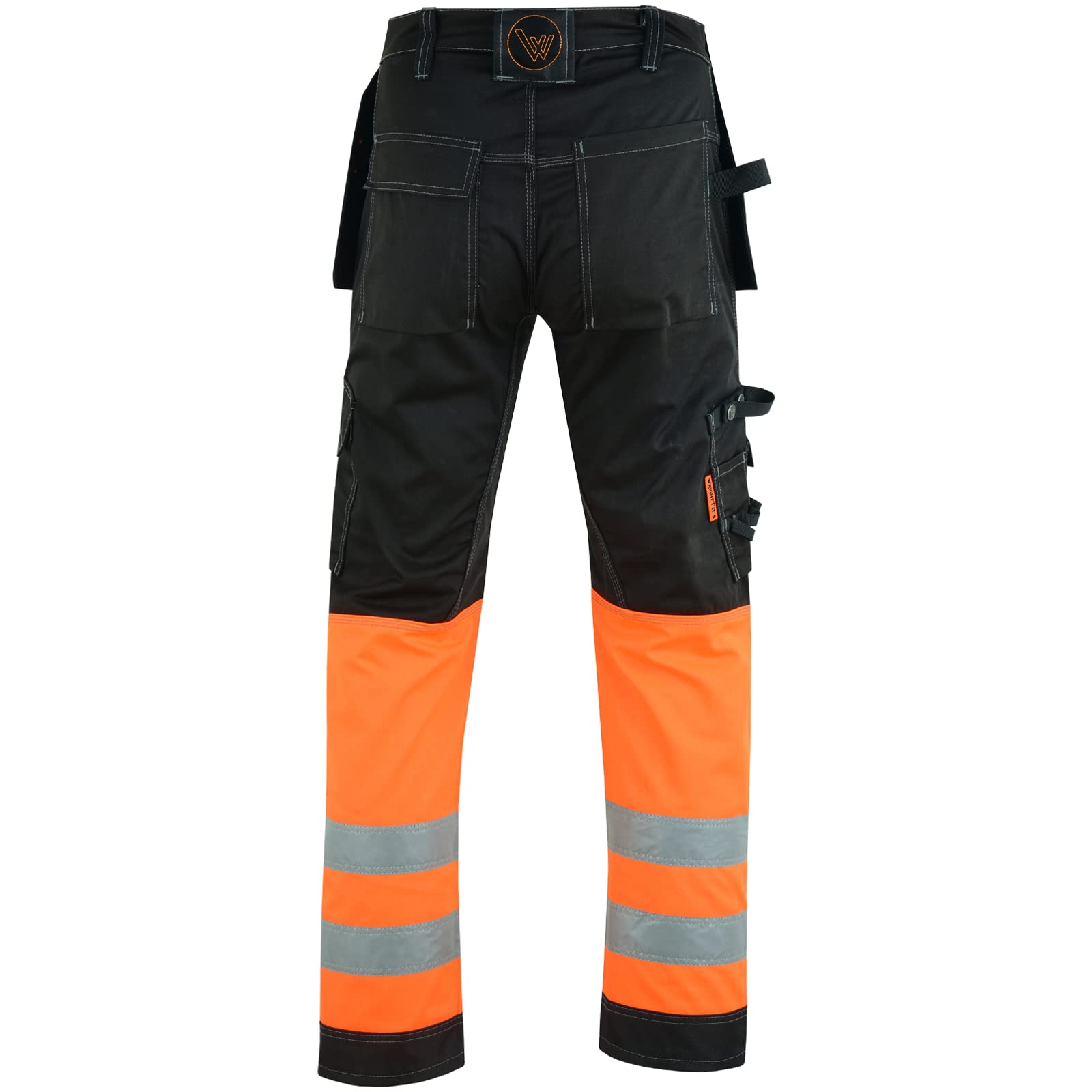 WrightFits Flash Pro - Pantalones de Trabajo para Hombre, Pantalones Cargo de Combate Resistentes, múltiples Bolsillos y Bolsillos para Rodilleras, Triple Costura
