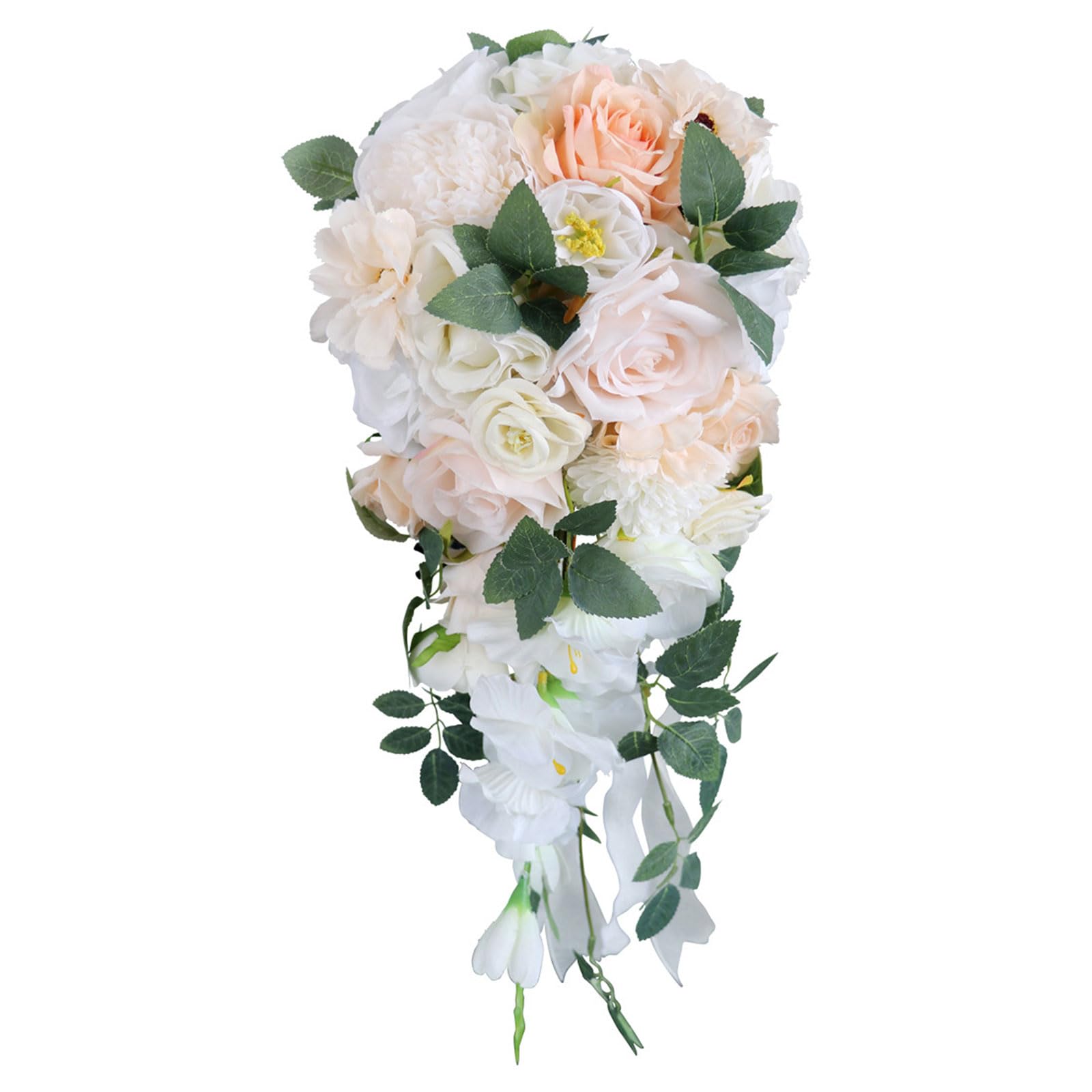 Jazuaiao Beautiful Artificial Flower Arrangement Lightweight Artificial Flower Combo Bridesmaids Bouquet for Wedding Party Decors Wedding