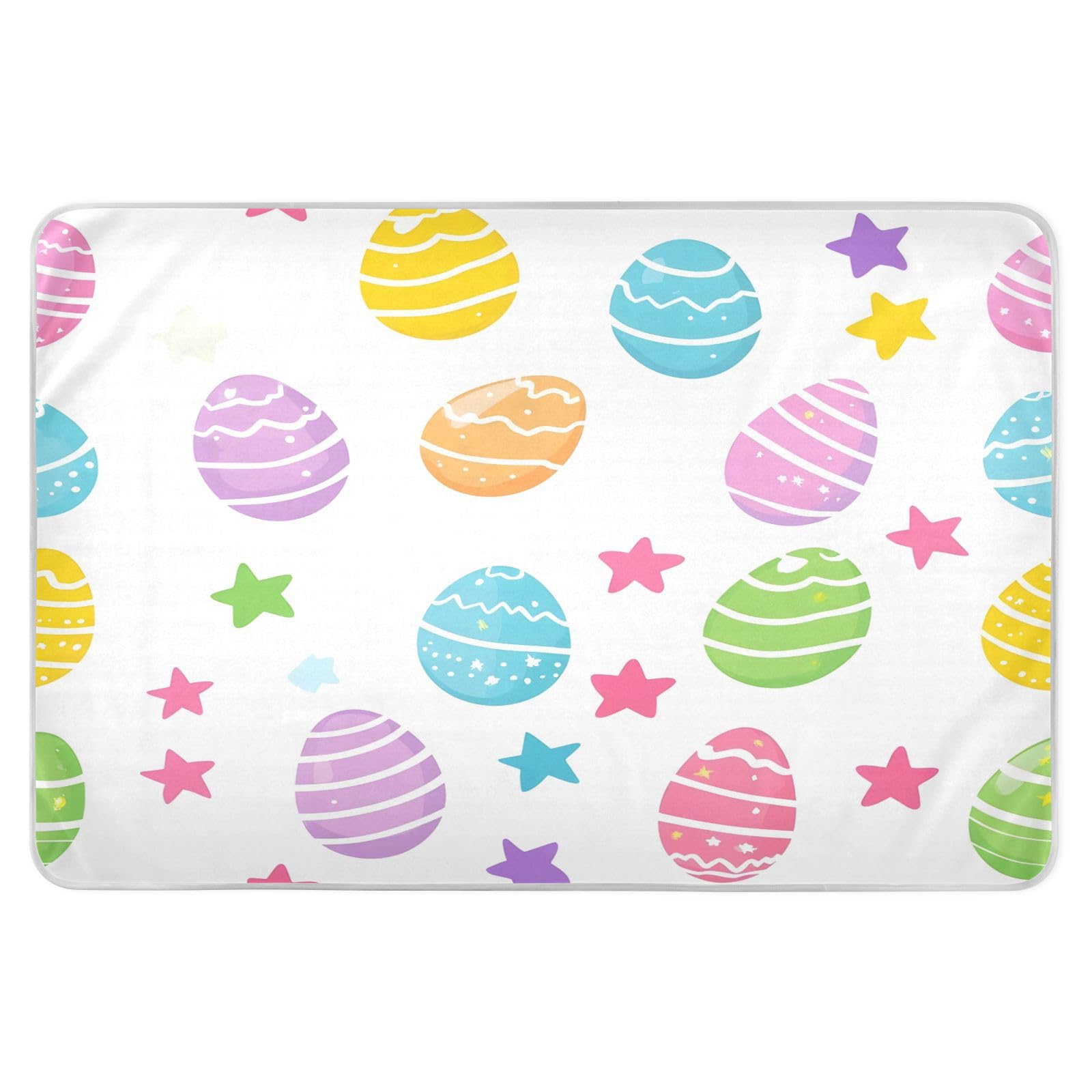 BOESI Doodle Easter Egg Pattern Waterproof Pads for Bedwetting and Incontinence, Reusable Pads, Reusable Diaper Pads for Bed, Sofa, Travel