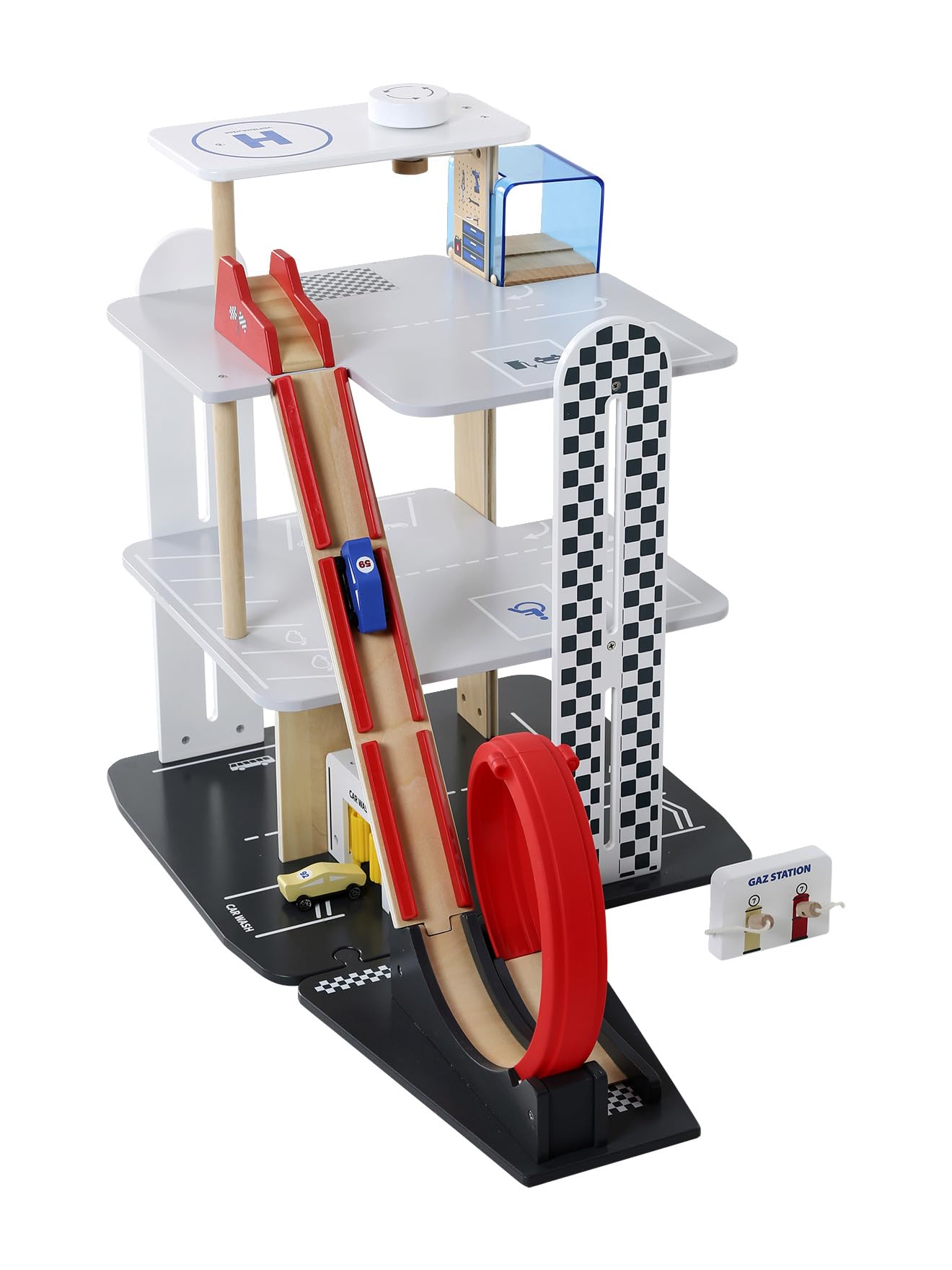 Parking Automatique Et Station-service Vertbaudet En Bois FSC - Jeu De Véhicules Enfant