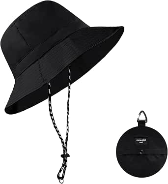 Feelorna Chapeau bob unisexe pliable imperméable avec large bord