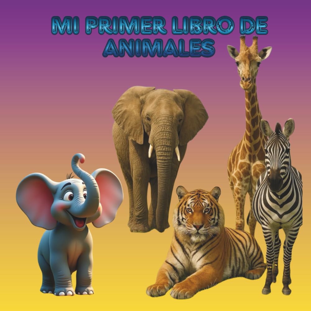 Mi primer libro de animales: Libro para colorear de animales grandes