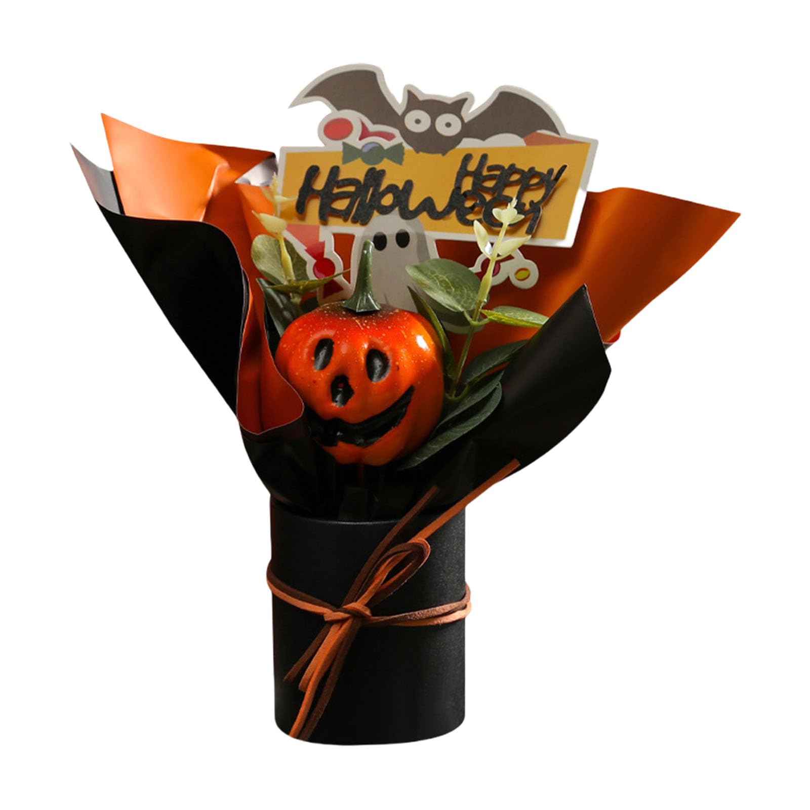 Msioytog Halloween Decorative Bouquet Black Color Scheme with Eerie for Table Mantel Decoration Halloween Party Supplies