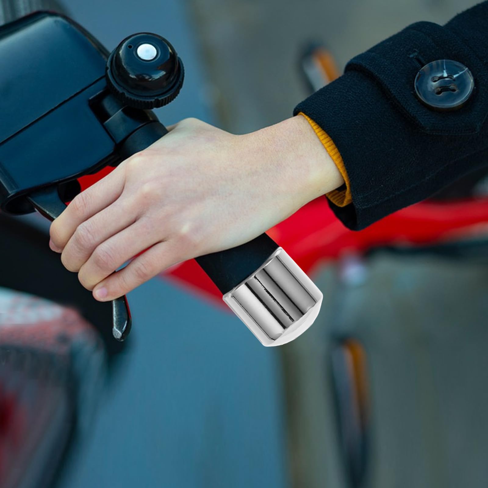 Tappi Manubrio Moto in Metallo Funzione Anti-Caduta e Facile Installazione, Accessori per Bilanciamento Manopole Motociclette