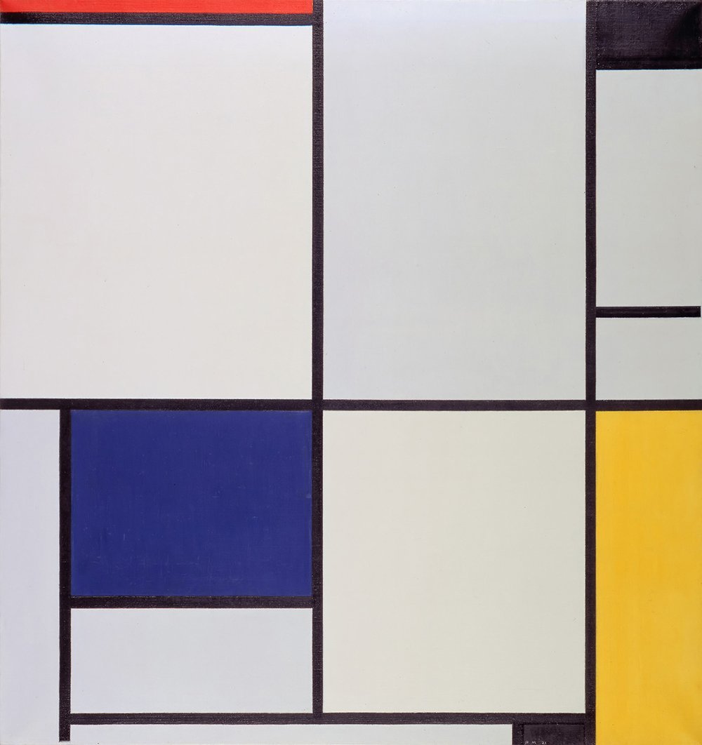 Piet Mondrian Tableau I, póster artístico de alta calidad con acabado mate mediano