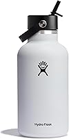 Vista 19 de Hydro Flask - Boca ancha, tapa con popote flexible, color negro (Black), 32 onzas