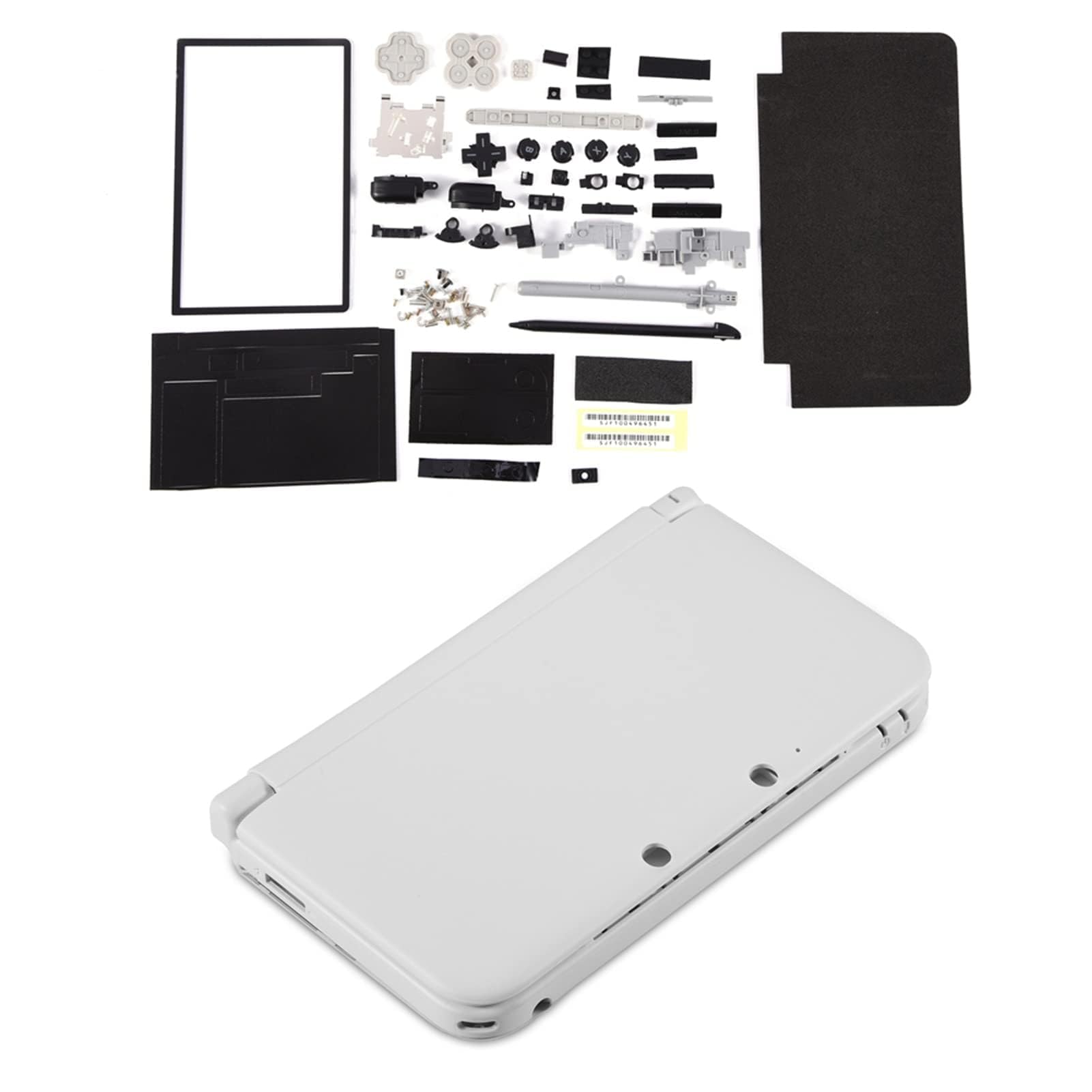 Full Housing Case, Cover Shell Repair Parts Complete Fix Replacement Kit Full Housing Case Cover Shell Repair Parts Complete Replacement Kit for 3DS XL(White)