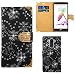 Produktbild FoneExpert® LG G4 Stylus Handy Tasche, Bling Luxus Diamant Hülle Wallet Case Cover Hüllen Etui Ledertasche Premium Lederhülle Schutzhülle für LG G4 Stylus