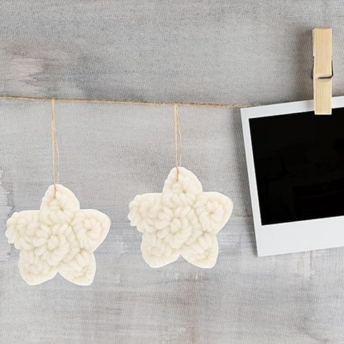 Miniatura 5 de 6 adornos de estrella para colgar en el árbol de Navidad, decoración elegante de manualidades para decoración festiva del hogar y accesorios de año