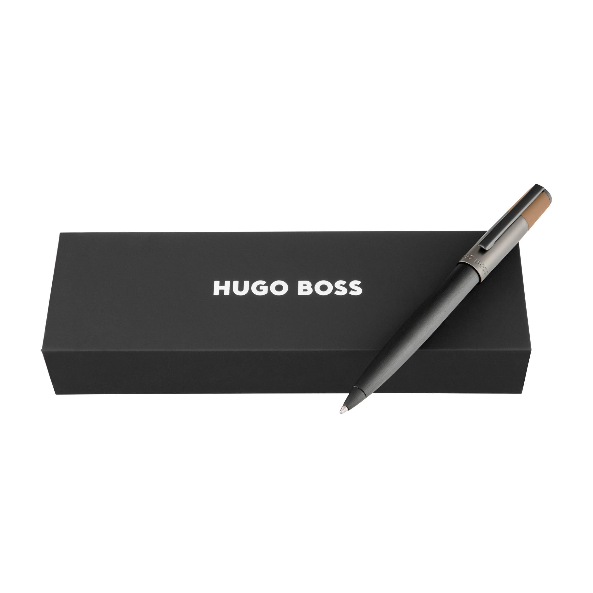 BOSS HUGO Gear Balance kolekcja przyborów piśmienniczych – wysokiej jakości przybory do pisania z mosiądzu i aluminium o nowoczesnym wzornictwie – pudełko prezentowe w zestawie (HSS543) (długopis)