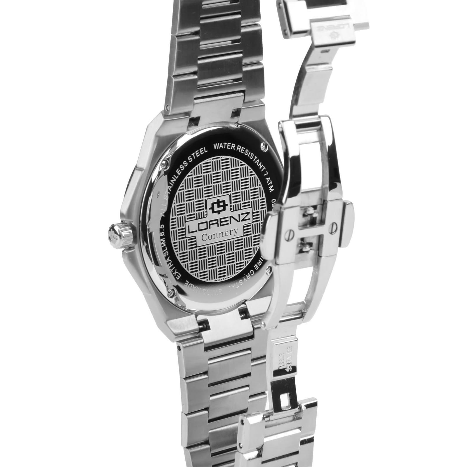 Lorenz Connery 090015CC Orologio da uomo ultrapiatto al quarzo Swiss Made con cinturino in acciaio inossidabile
