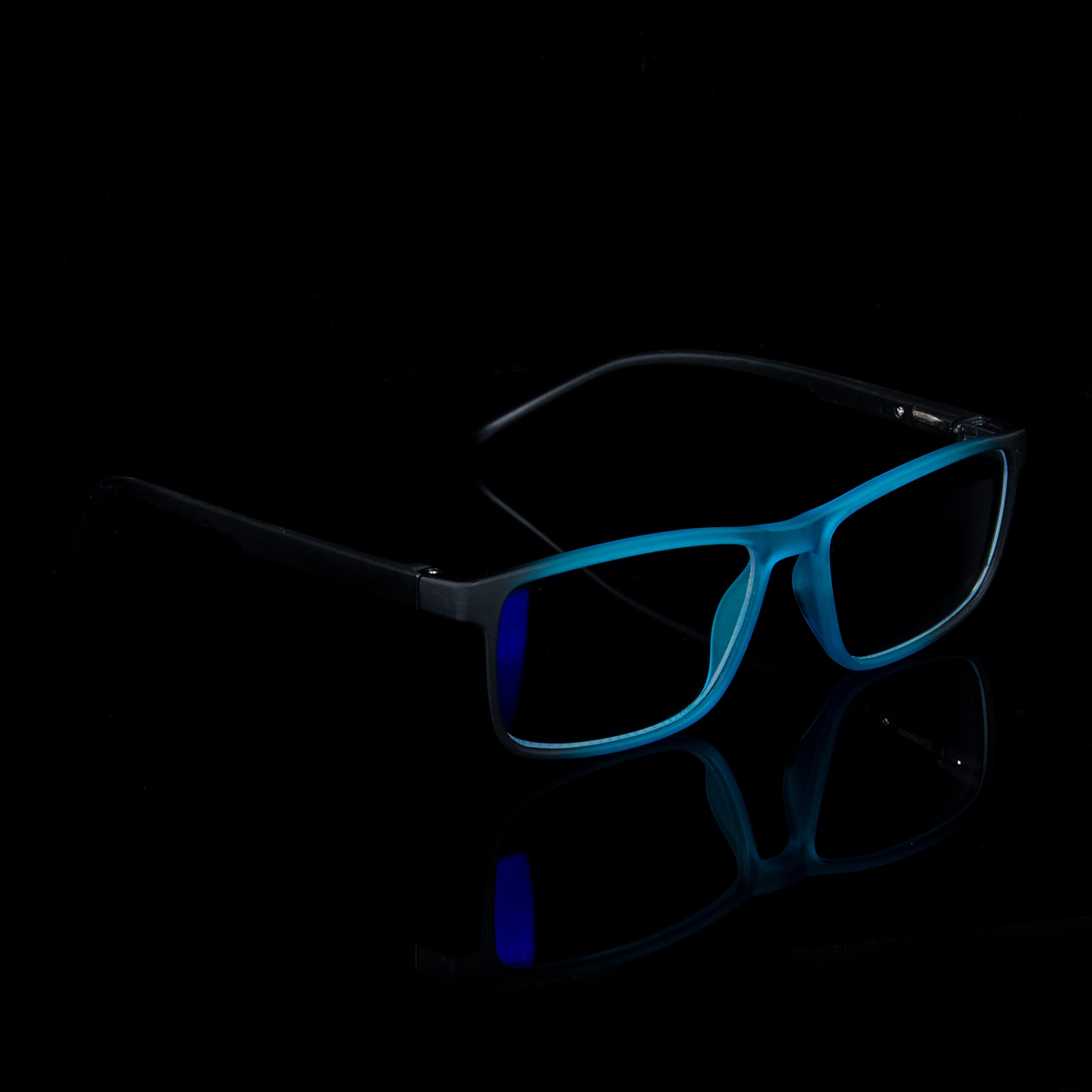 Aferlite® Gold Series Zero Power Unisex Rectangular Computer Glasses Blue Ray Cut Technology For Eye Protection Clear Vision (53 mm Medium) (Multicolor E) 2