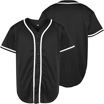 Phoneutrix Blank Plain Hip Hop Hipster Baseball Jersey Button Down Shirts Sports Uniforms Men Women Jersey