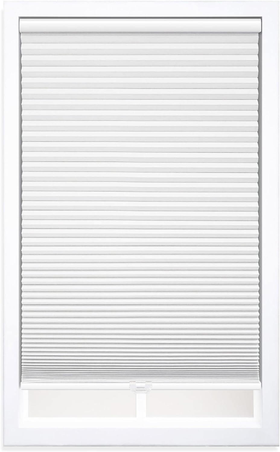 Photo 1 of DEZ FURNISHINGS Cordless Blackout Cellular Shade, White, 59"W x 54"H