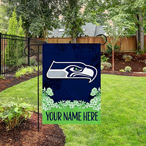 Image of Rico Industries NFL Standard /Primary Personalized 13 inch x 18 inch Double Sided Garden Flag
