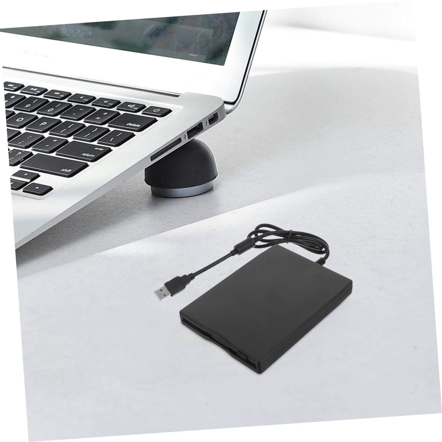 Housoutil Unidad de Disquete Externa USB Negra de Abs con Interfaz USB 2.0 de Alta Velocidad, Lector de Disquetes Plug and Play para Portátil y Ordenador de Escritorio