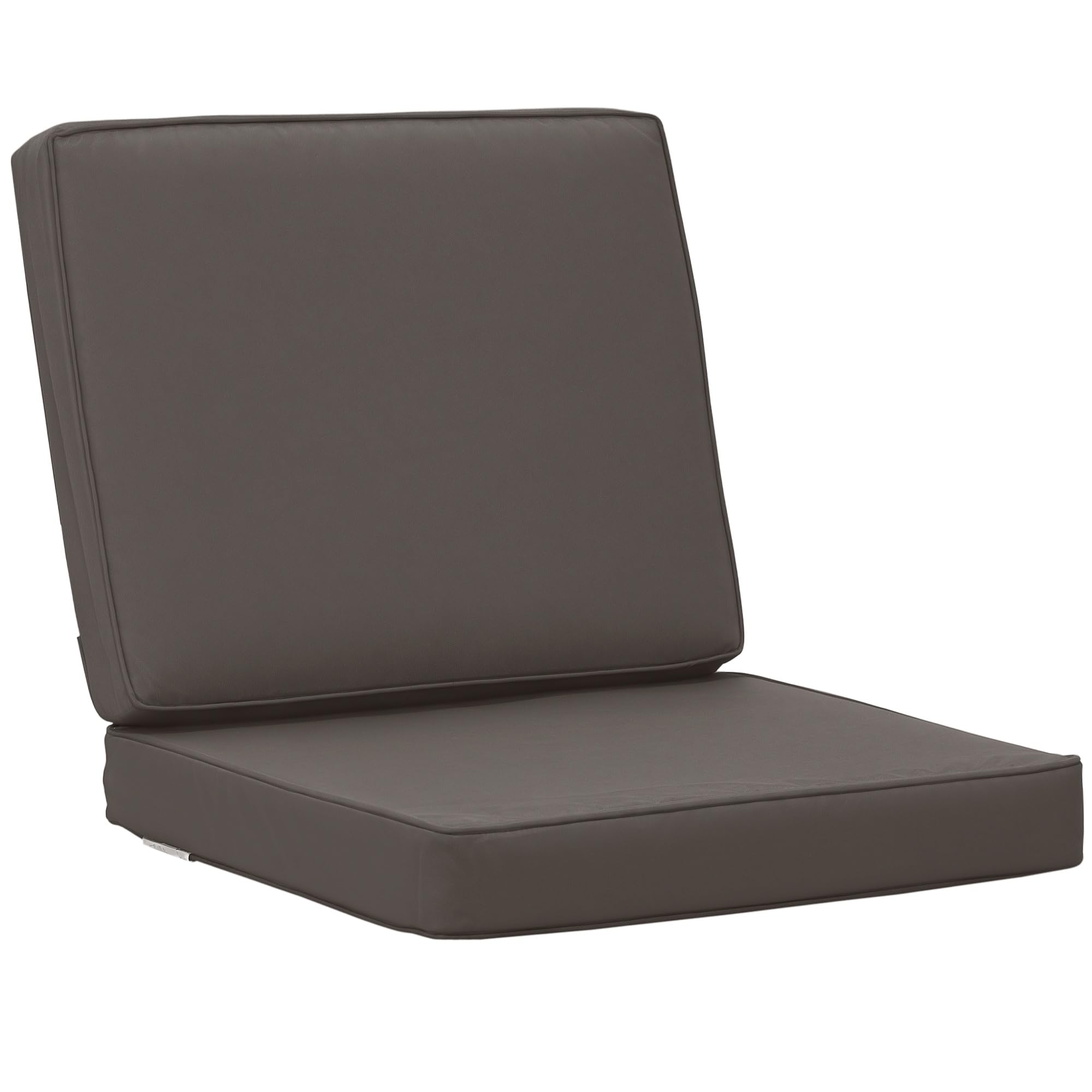 Bobobiy Dark/Grey Set Of 2 Garden Seat And Back Cushion Set, Replacement Cushions For Outdoor Furniture With Seat Cushion And Back Cushion,