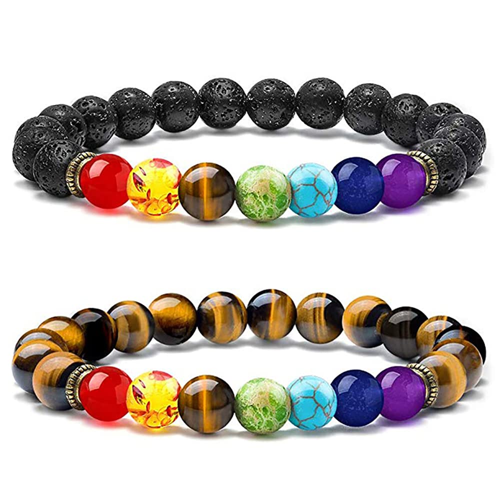 Armband Chakra Lavasteen met levensboom - Ki Centrum