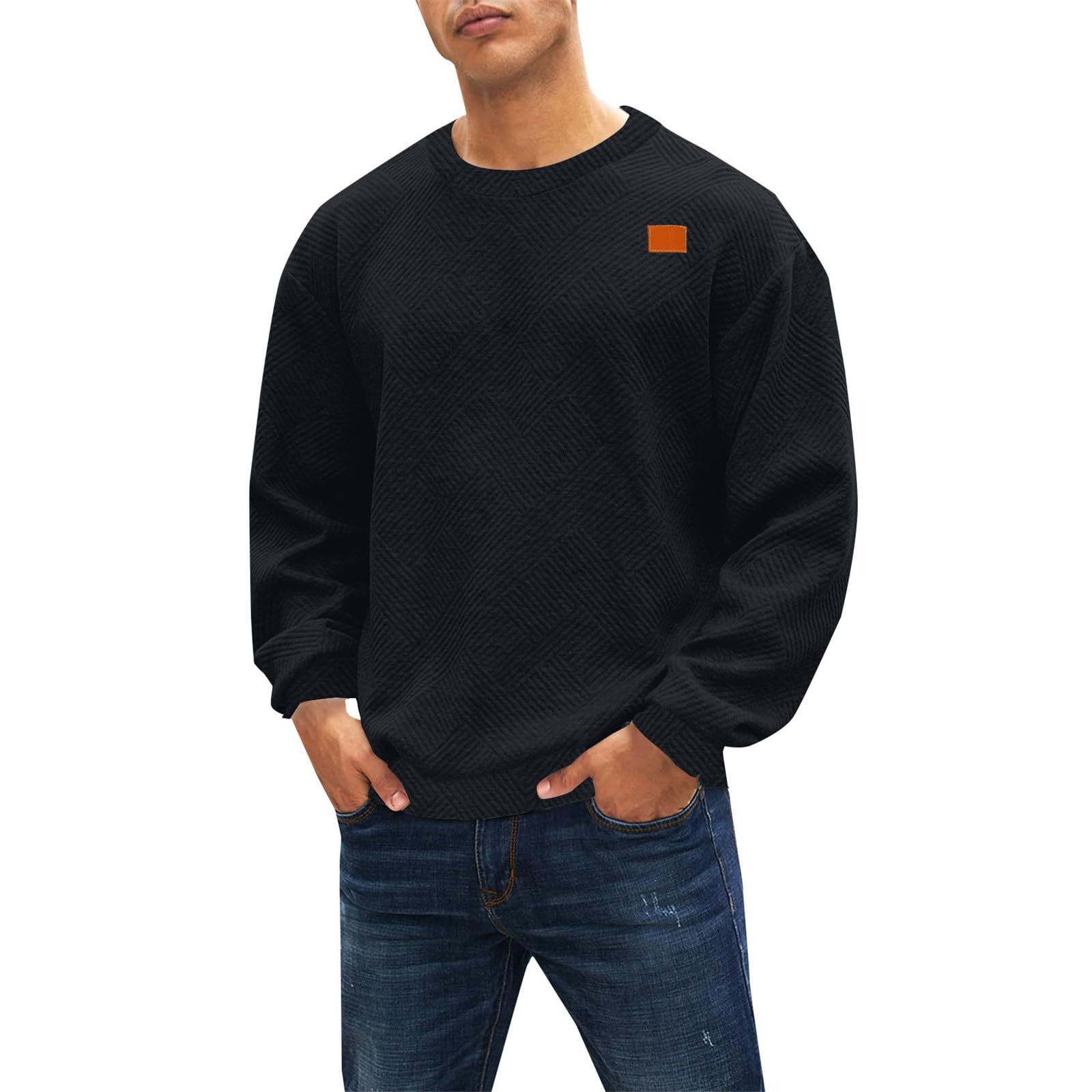 Camisa Sin Mangas Hombre Sudadera De Cuello para Hombre, Color Liso, Geométrica, Manga Larga, Informal, Tipo del Hierro Mujer Ropa Caza Gimnasio Oversize Corta Men's Clothing Chaqueta