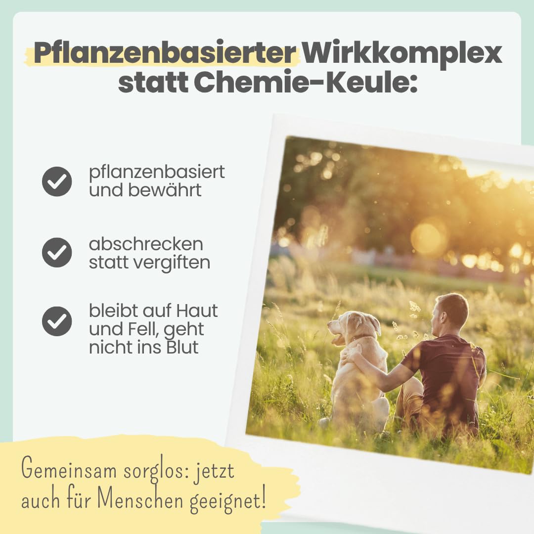 Noms+ Zpray Zeckenmittel für Hunde und Menschen Jahresvorrat | Spray mit pflanzenbasierten Wirkstoffen & Saltidin | gegen Zecken, Milben, Flöhe, Sandmücken