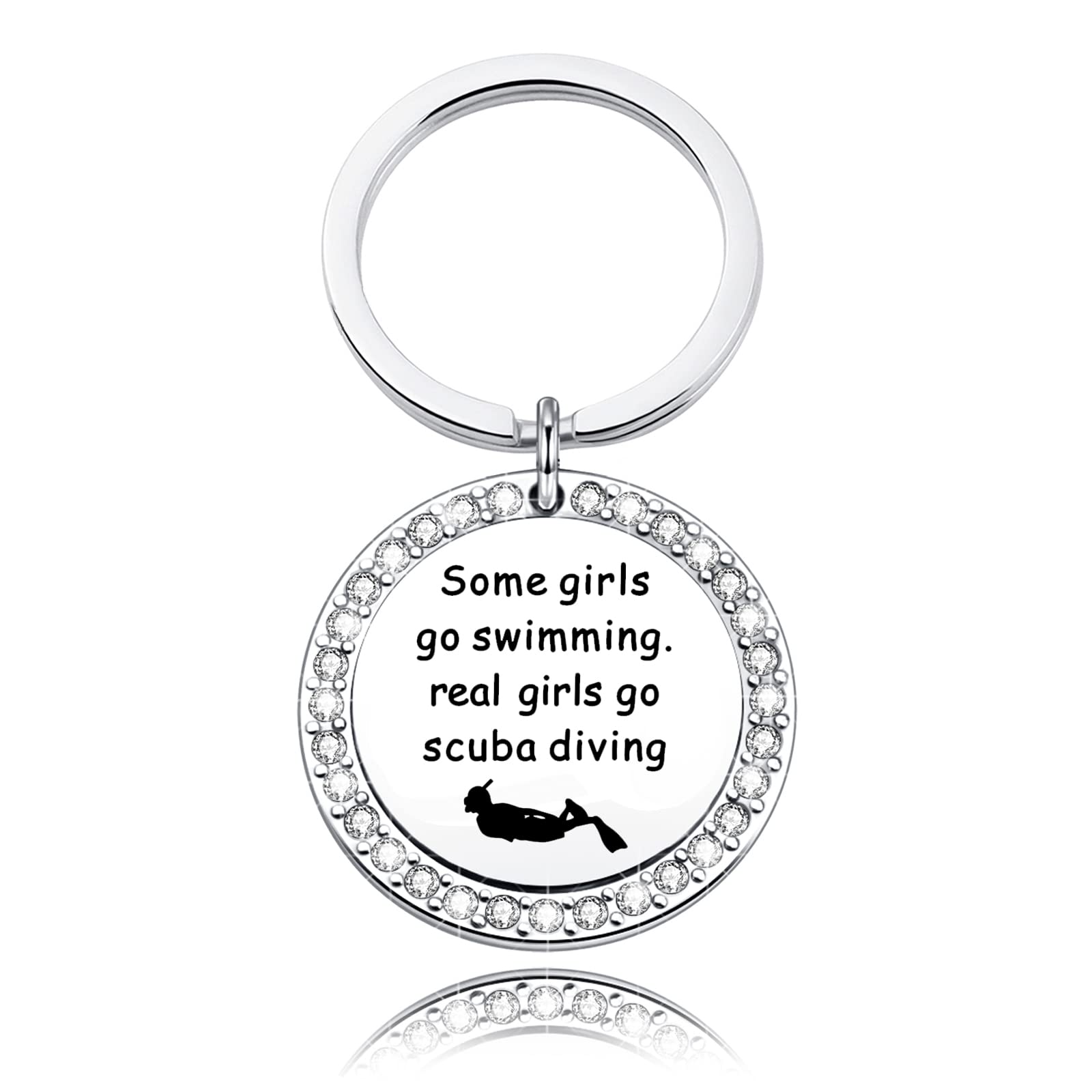 TTJHGYQOTTJHGYQO Scuba Diving Keychain Scuba Diver Underwater Explorer Crew Keychain Snorkeler Extreme Sports Jewelry