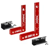 Woodpeckers Precision Woodworking Square Set&comma; 6 Inch & 8 Inch&comma; Aluminum&comma; USA Made&comma; Feature Packed Square&comma; Self Standing&comma; Shoulder Lip