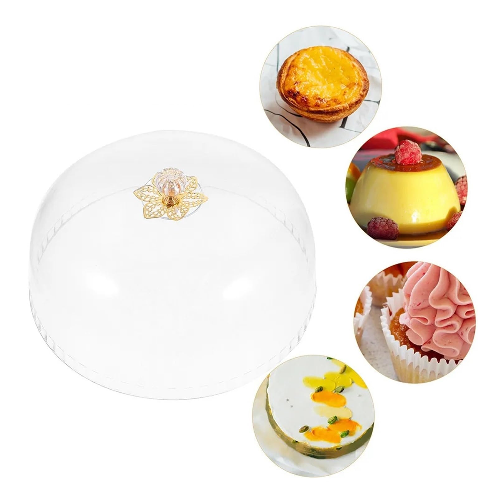 Générique Couvercle de dôme de gâteau en acrylique for fruits et desserts