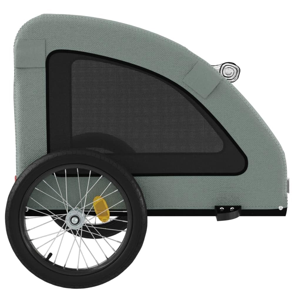 Homgoday Przyczepa rowerowa dla zwierząt szara Oxford i żelazo, wyposażenie wózka dla psa, wózek rowerowy wózek rowerowy, wózek dla psa, transporter rowerowy model 93965