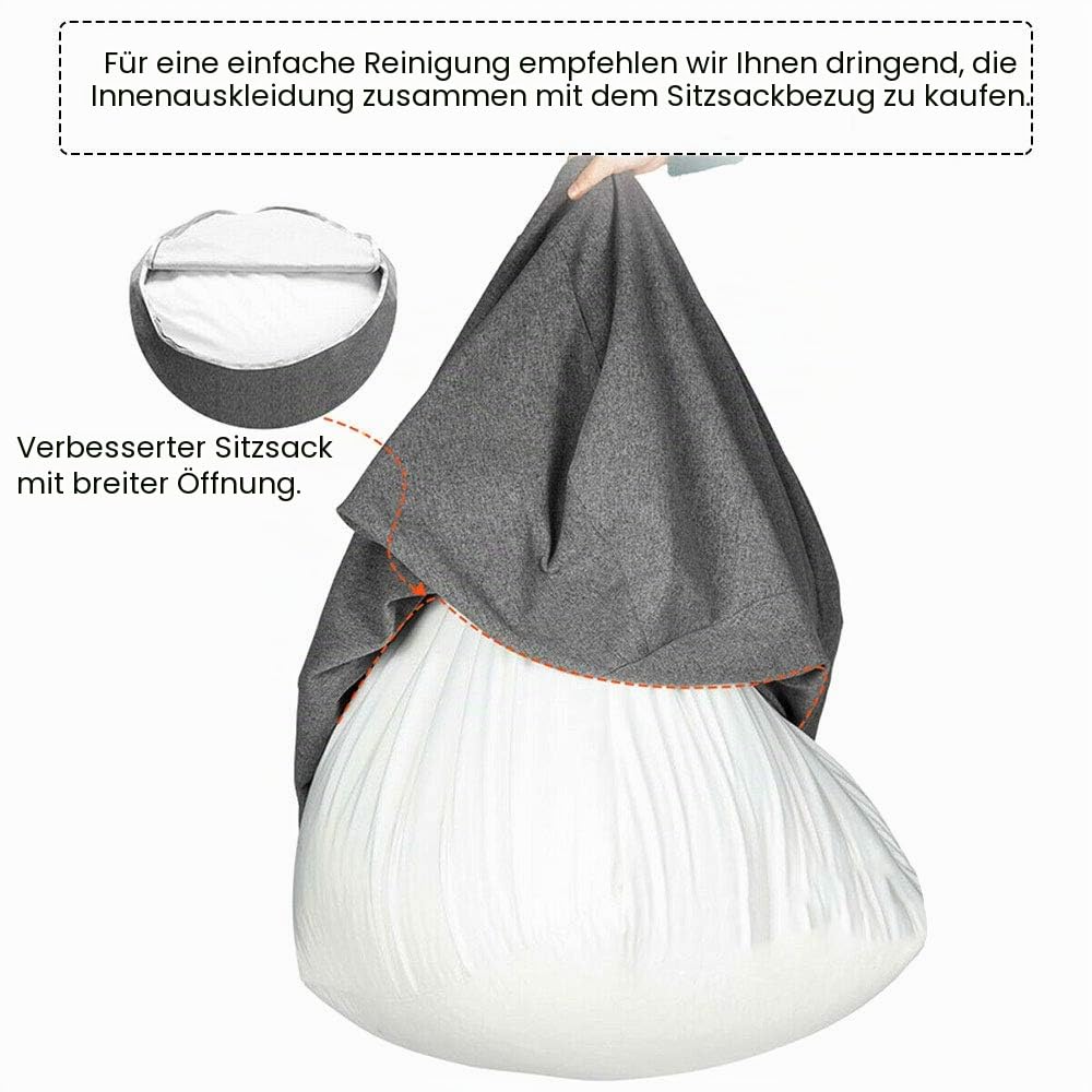 Jetcloud BEAN_BAG_CHAIR-Füllung, 100 x 120 cm, Polyester, für Erwachsene